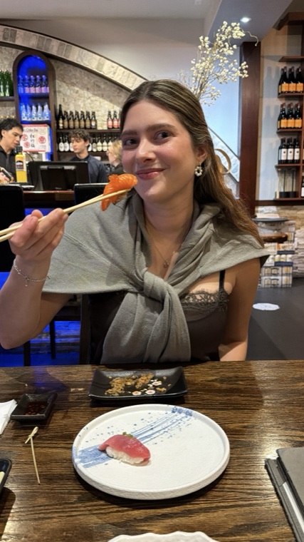 Sofía disfrutando un viaje